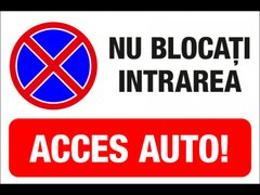 indicator pentru acces auto nu blocati intrarea